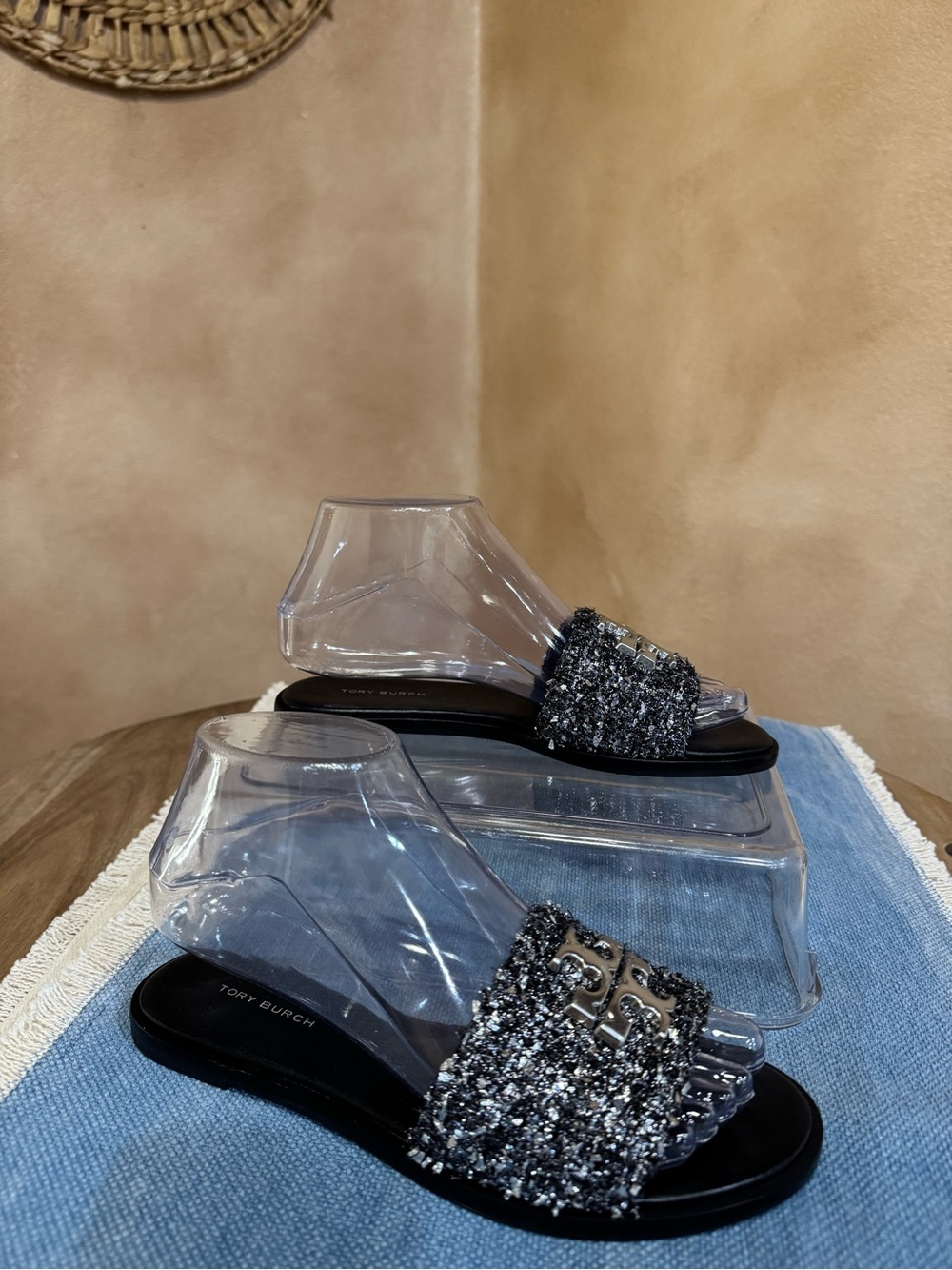 Tory Burch Sequin Slide Sandals